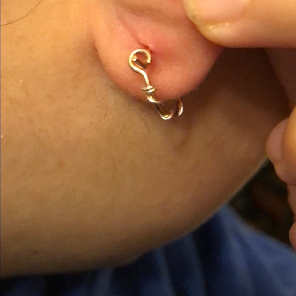$732 14k Rose Gold 10mm Hoop Earrings - Picture 10 of 10